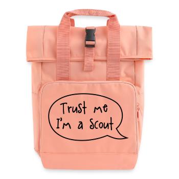 Trust me I'm a scout - Rolltop Rucksack mit zwei Griffen - Chintzrosa - Vorne