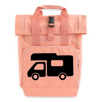 camping-car - Sac à dos Roll Top à deux anses - rose liberty - Devant