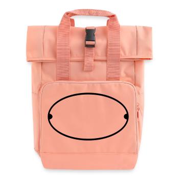 Forme / Symbole / Rond / Custom / Personnaliser - Sac à dos Roll Top à deux anses - rose liberty - Devant