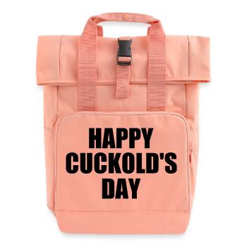 happy cuckold's day - cuckold - Roll Top Backpack with Two Handles - chintz rose - Front