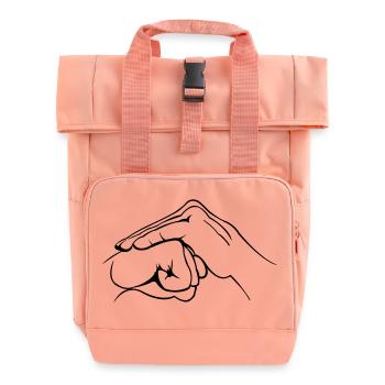 hand faust - Rolltop Rucksack mit zwei Griffen - Chintzrosa - Vorne