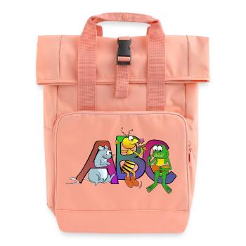 Buzz, croak and beep - Roll Top Backpack with Two Handles - chintz rose - Front