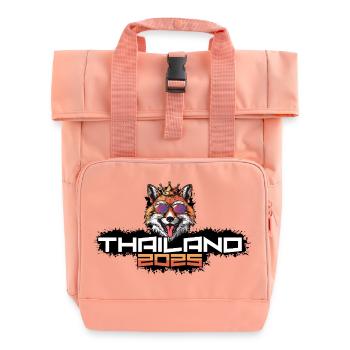 Thailand 2025 Party Fuchs - Rolltop Rucksack mit zwei Griffen - Chintzrosa - Vorne