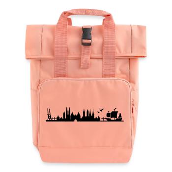 Skyline de la ville hanséatique de Lübeck | HL - Sac à dos Roll Top à deux anses - rose liberty - Devant