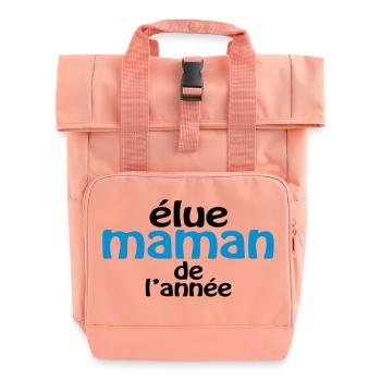 Maman de l'année (2c) - Rolltop Rucksack mit zwei Griffen - Chintzrosa - Vorne