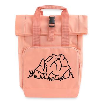 Stone - Roll Top Backpack with Two Handles - chintz rose - Front