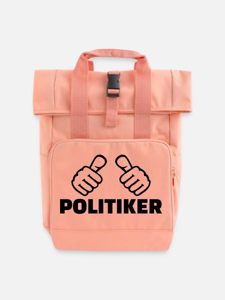 Politiker - Rolltop Rucksack mit zwei Griffen - Chintzrosa