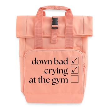 Unten Schlimmes Weinen Im Fitnessstudio - Rolltop Rucksack mit zwei Griffen - Chintzrosa - Vorne