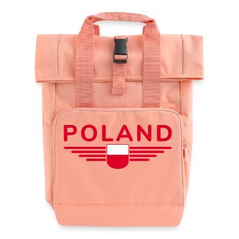 I Love Poland, Elegance Style Design T-Shirt - Roll Top Backpack with Two Handles - chintz rose - Front