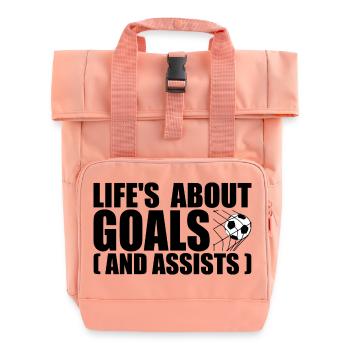 Life's about goals and assists - Sac à dos Roll Top à deux anses - rose liberty - Devant