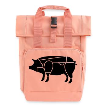 boucher ou de charcutier_b1 - Sac à dos Roll Top à deux anses - rose liberty - Devant