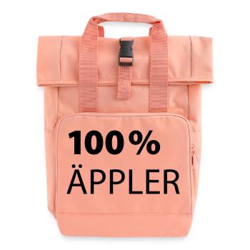 100% Aeppler | Apfelwein - Frankfurter Kultgetränk - Rolltop Rucksack mit zwei Griffen - Chintzrosa - Vorne