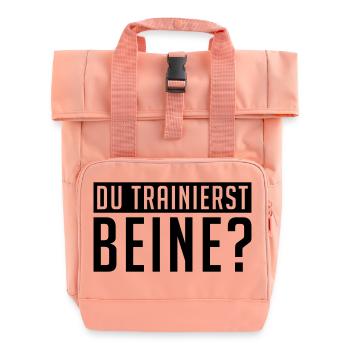 du_trainierst_beine_ry1 - Rolltop Rucksack mit zwei Griffen - Chintzrosa - Vorne