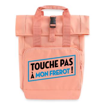 Frère / Frere / Bébé / Frérot / Naissance Frangin - Sac à dos Roll Top à deux anses - rose liberty - Devant