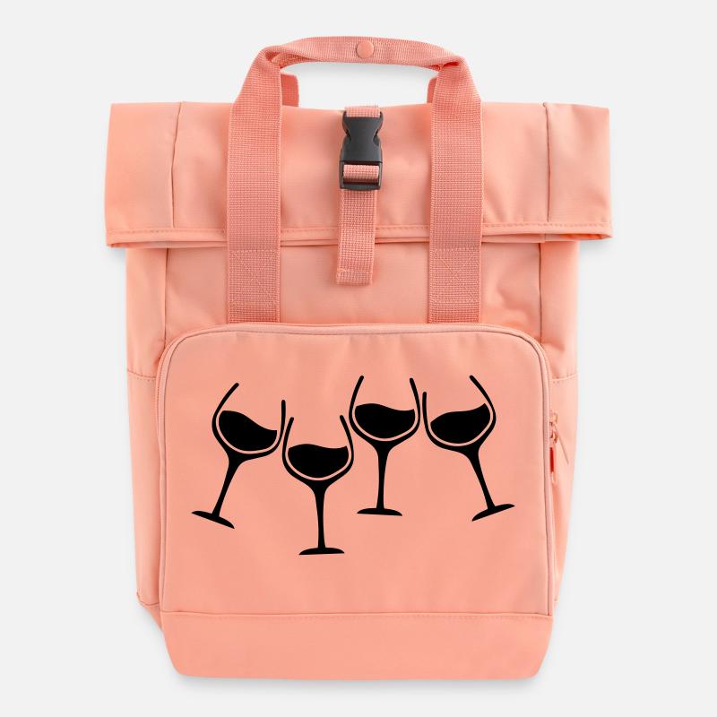 glaeser anstossen - Rolltop Rucksack mit zwei Griffen - Chintzrosa