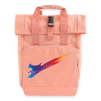 Love over and beyond DOG - Roll Top Backpack with Two Handles - chintz rose - Front