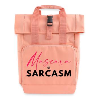 Mascara & Sarkasmus – Hot Girl Energy Lustiges Zitat -K - Rolltop Rucksack mit zwei Griffen - Chintzrosa - Vorne