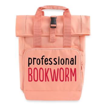 Bookworm - Roll Top Backpack with Two Handles - chintz rose - Front