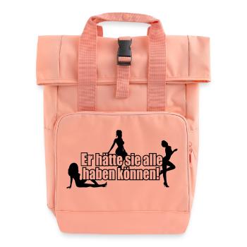 Er hätte sie alle haben können - Junggesellen - Rolltop Rucksack mit zwei Griffen - Chintzrosa - Vorne