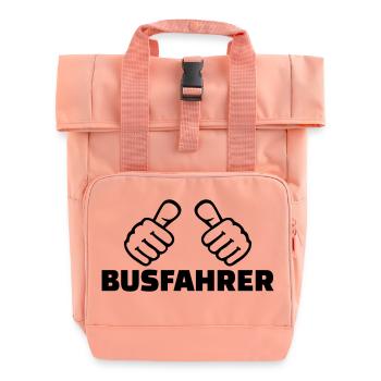 Busfahrer - Rolltop Rucksack mit zwei Griffen - Chintzrosa - Vorne
