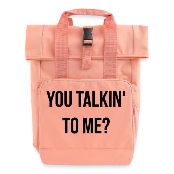 Cinema Humor Film Funny Taxi Driver ssssssssss - Roll Top Backpack with Two Handles - chintz rose - Front