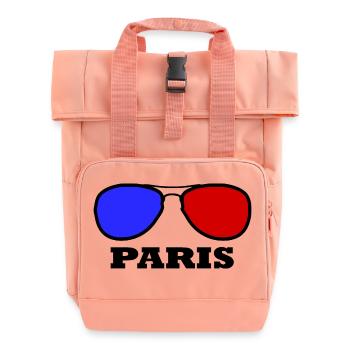 Paris - Roll Top Backpack with Two Handles - chintz rose - Front