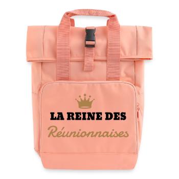 Réunion / 974 / Réunionnais / Réunionnaise - Sac à dos Roll Top à deux anses - rose liberty - Devant