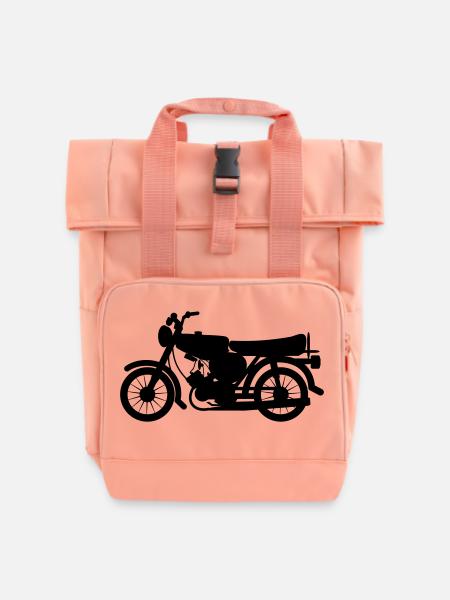Fahrzeug - Simson - Rolltop Rucksack mit zwei Griffen - Chintzrosa