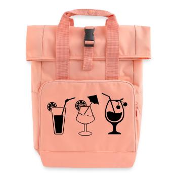 cocktails - Rolltop Rucksack mit zwei Griffen - Chintzrosa - Vorne