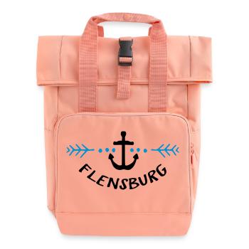 Heimat Hafen Flensburg - Rolltop Rucksack mit zwei Griffen - Chintzrosa - Vorne