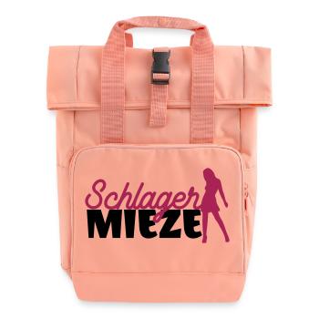 Schlager Mieze Lustiges Motiv Fans - Rolltop Rucksack mit zwei Griffen - Chintzrosa - Vorne
