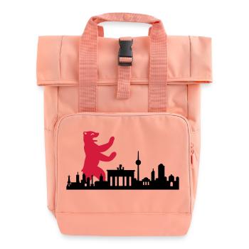 Skyline - Berlin Bär - Rolltop Rucksack mit zwei Griffen - Chintzrosa - Vorne