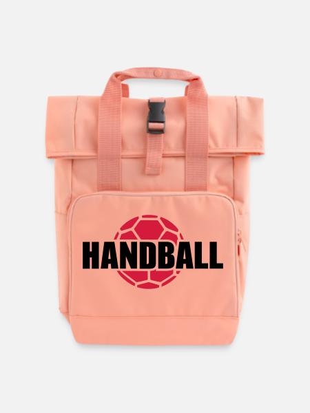 Handball - Rolltop Rucksack mit zwei Griffen - Chintzrosa