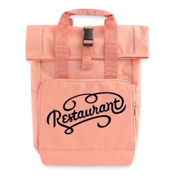 Lettrage de restaurant - Sac à dos Roll Top à deux anses - rose liberty - Devant