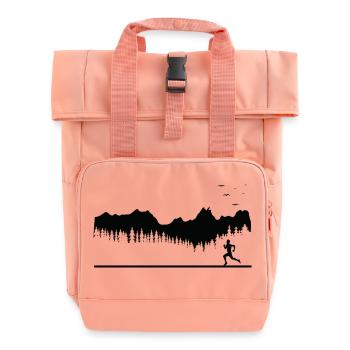Trail Running Sports - Roll Top Backpack with Two Handles - chintz rose - Front