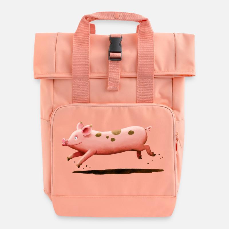Cochon courant - Sac à dos Roll Top à deux anses - rose liberty