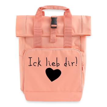 ick lieb dir - Rolltop Rucksack mit zwei Griffen - Chintzrosa - Vorne