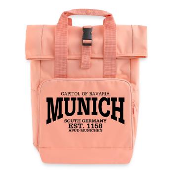 Munich Bavaria - Roll Top Backpack with Two Handles - chintz rose - Front