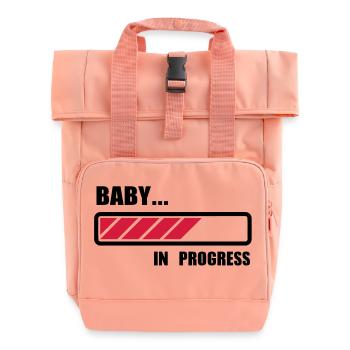 Baby loading - Rolltop Rucksack mit zwei Griffen - Chintzrosa - Vorne