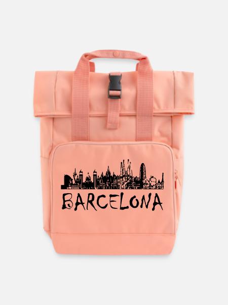 Barcelona - Rolltop Rucksack mit zwei Griffen - Chintzrosa