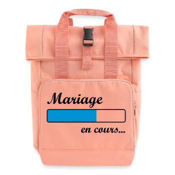 Mariage en cours ... - Sac à dos Roll Top à deux anses - rose liberty - Devant