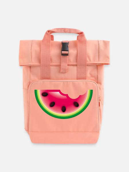 Smiley Watermelon - Rolltop Rucksack mit zwei Griffen - Chintzrosa