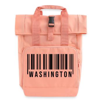Code-barres de Washington - Sac à dos Roll Top à deux anses - rose liberty - Devant
