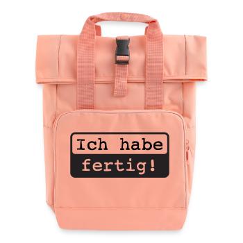 Ich habe fertig! - Rolltop Rucksack mit zwei Griffen - Chintzrosa - Vorne