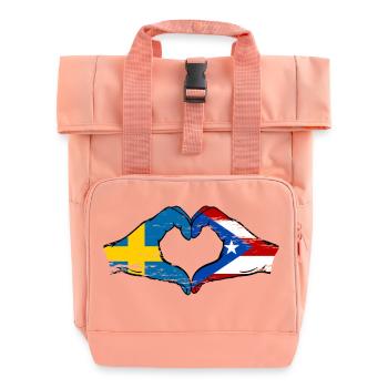 Schweden Puerto Rico Hände Herzform used - Rolltop Rucksack mit zwei Griffen - Chintzrosa - Vorne