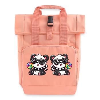 panda lolli 2 - Rolltop Rucksack mit zwei Griffen - Chintzrosa - Vorne