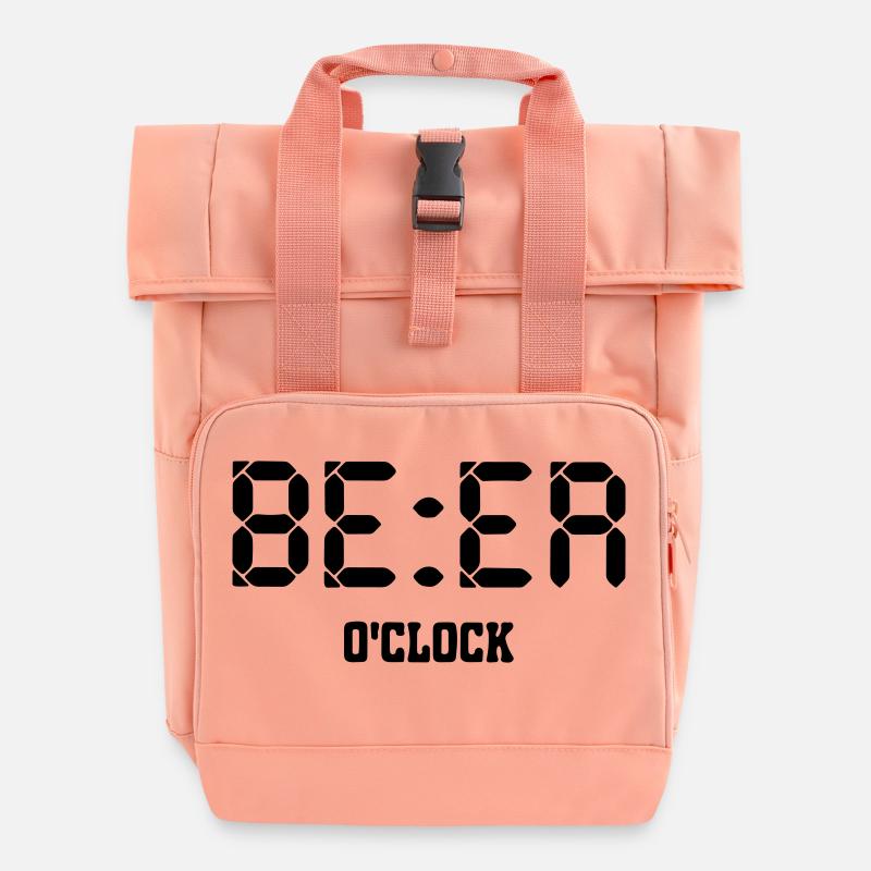 beer o'clock - Roll Top Backpack with Two Handles - chintz rose