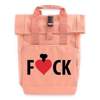 FUCK - Roll Top Backpack with Two Handles - chintz rose - Front