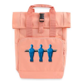 Soccer player - Roll Top Backpack with Two Handles - chintz rose - Front