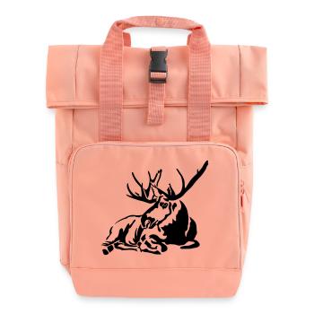 Moose - Roll Top Backpack with Two Handles - chintz rose - Front